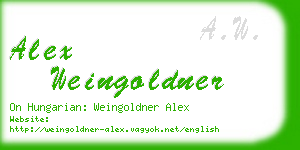 alex weingoldner business card